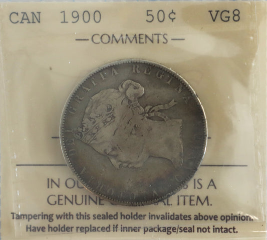 1900 Canada 50 Cent VG8 Cert. XDM938