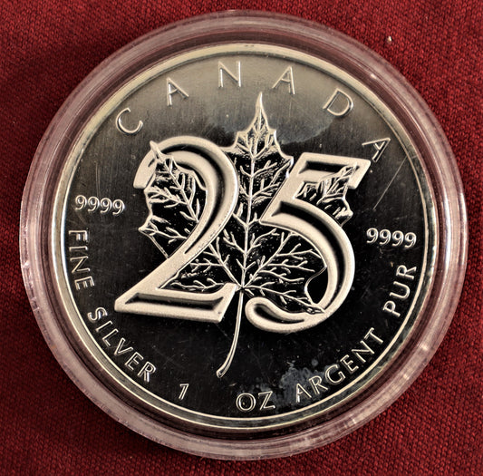2013 $5, 25th Anniversary of the Silver Maple Leaf