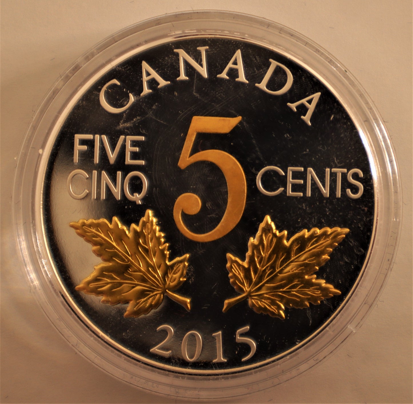 2015 5-Cent Fine Silver Coin - Legacy of the Canadian Nickel - Two Maple Leaves
