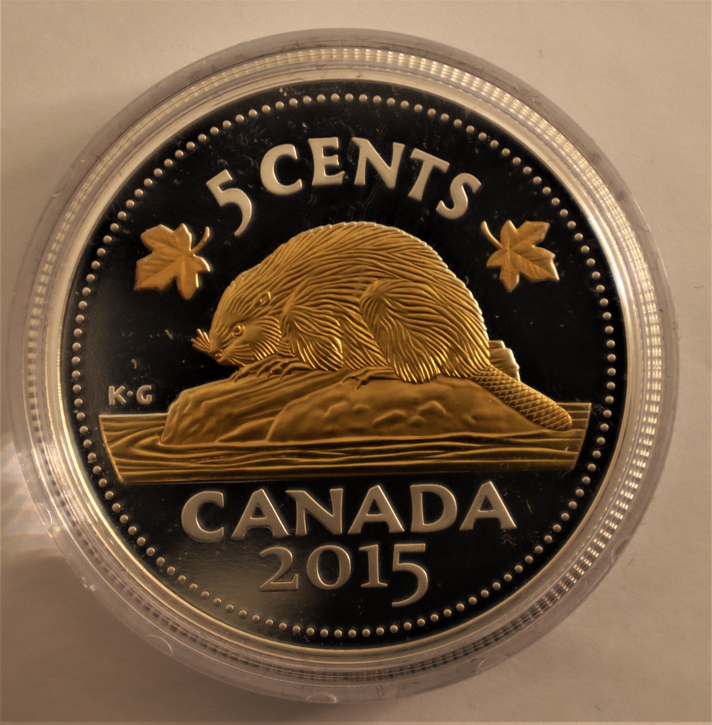 2015 5-Cent Fine Silver Coin Legacy of the Canadian Nickel The Beaver