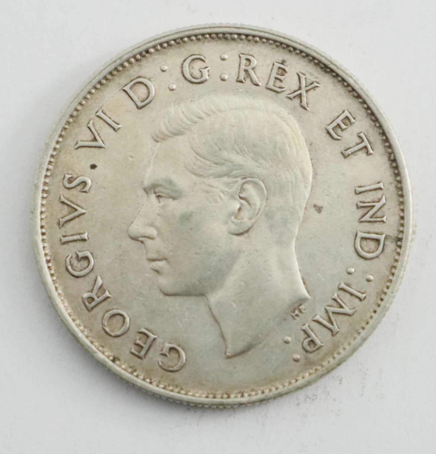 1943 Canadian Silver 50 Cent Coin Narrow Date ND Cat #C0125