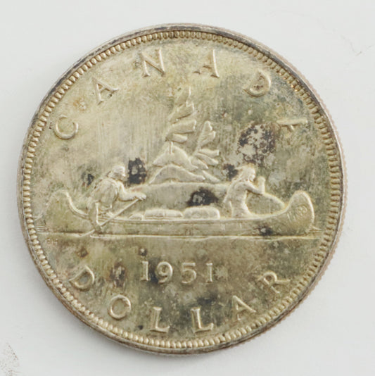 1951 Canadian Silver Dollar Full Water Line (FWL) Cat #C0103
