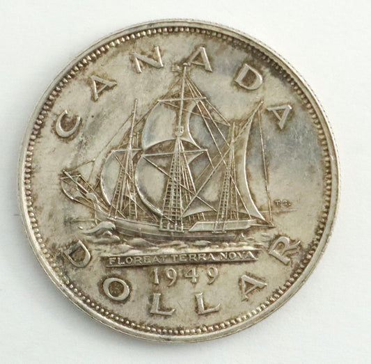 1949 Canadian Silver Dollar Newfoundland Commemorative Reverse Design Cat #C0121