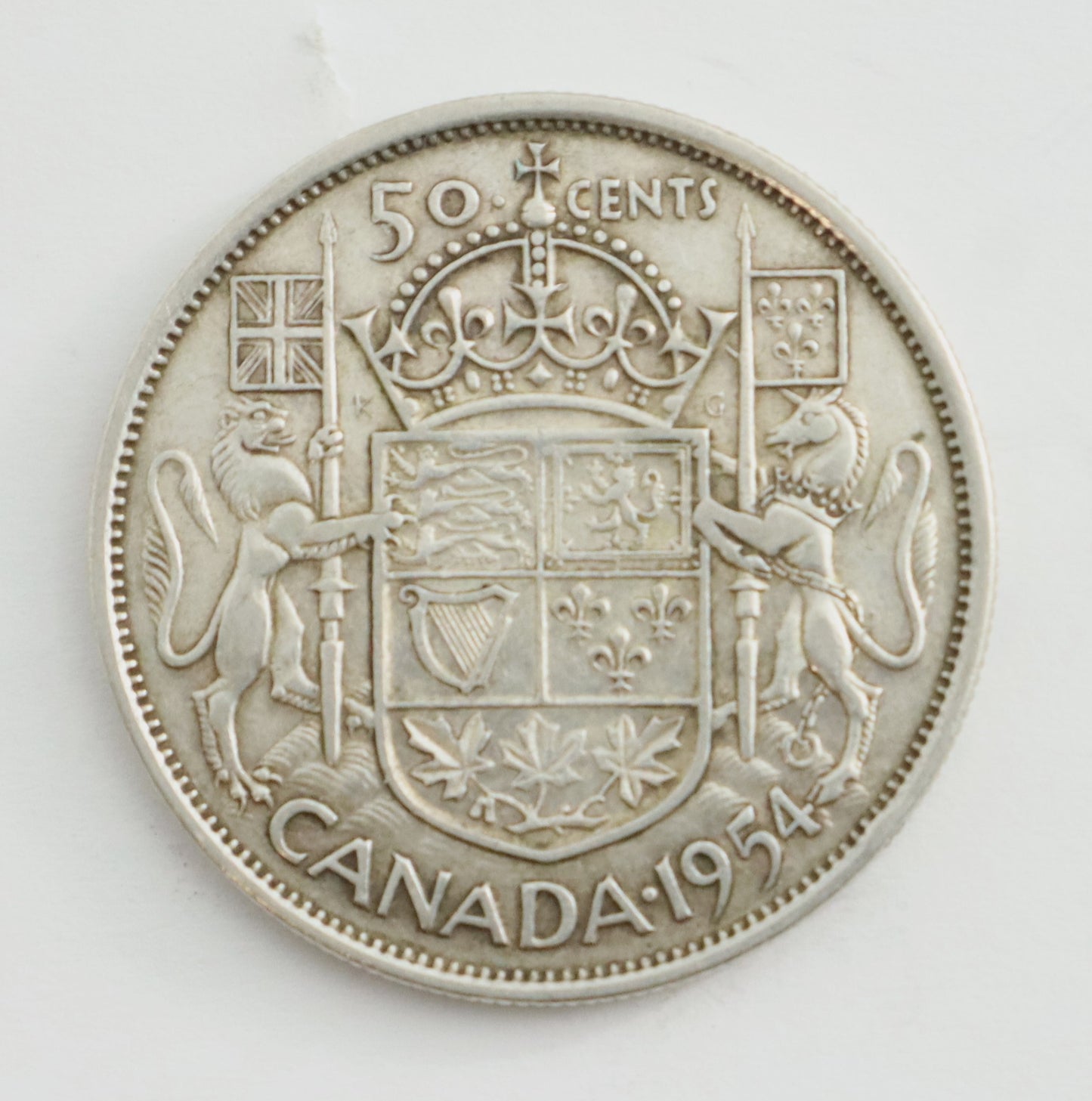 1954 Canadian Silver 50 Cent Coin Cat #C0143