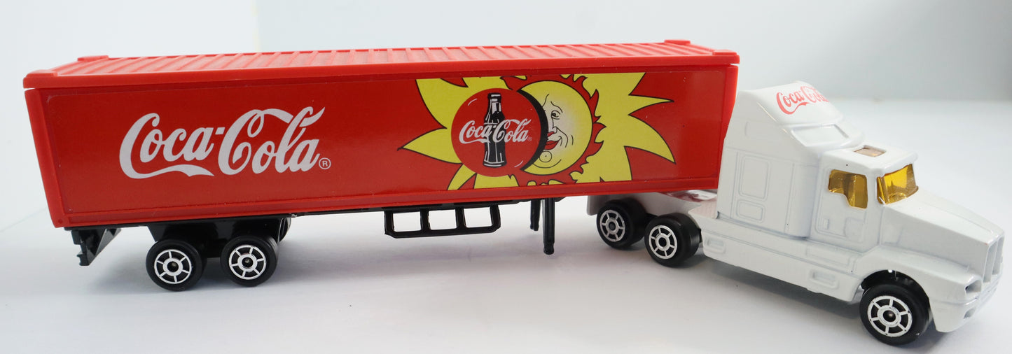 Kenworth Semi Tractor and Trailer by Majorette 1:87 diecast Scale Coca Cola