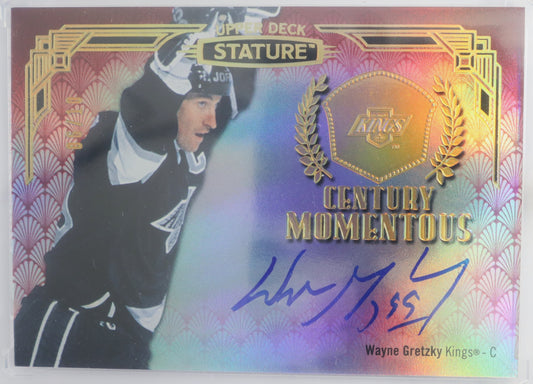 2020-21 Upper Deck Stature Century Momentous Autographs #CM-25 Wayne Gretzky 06/10
