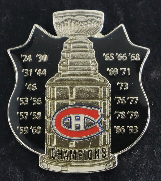 Canadiens Stanley Cup Winning Years Lapel Pin
